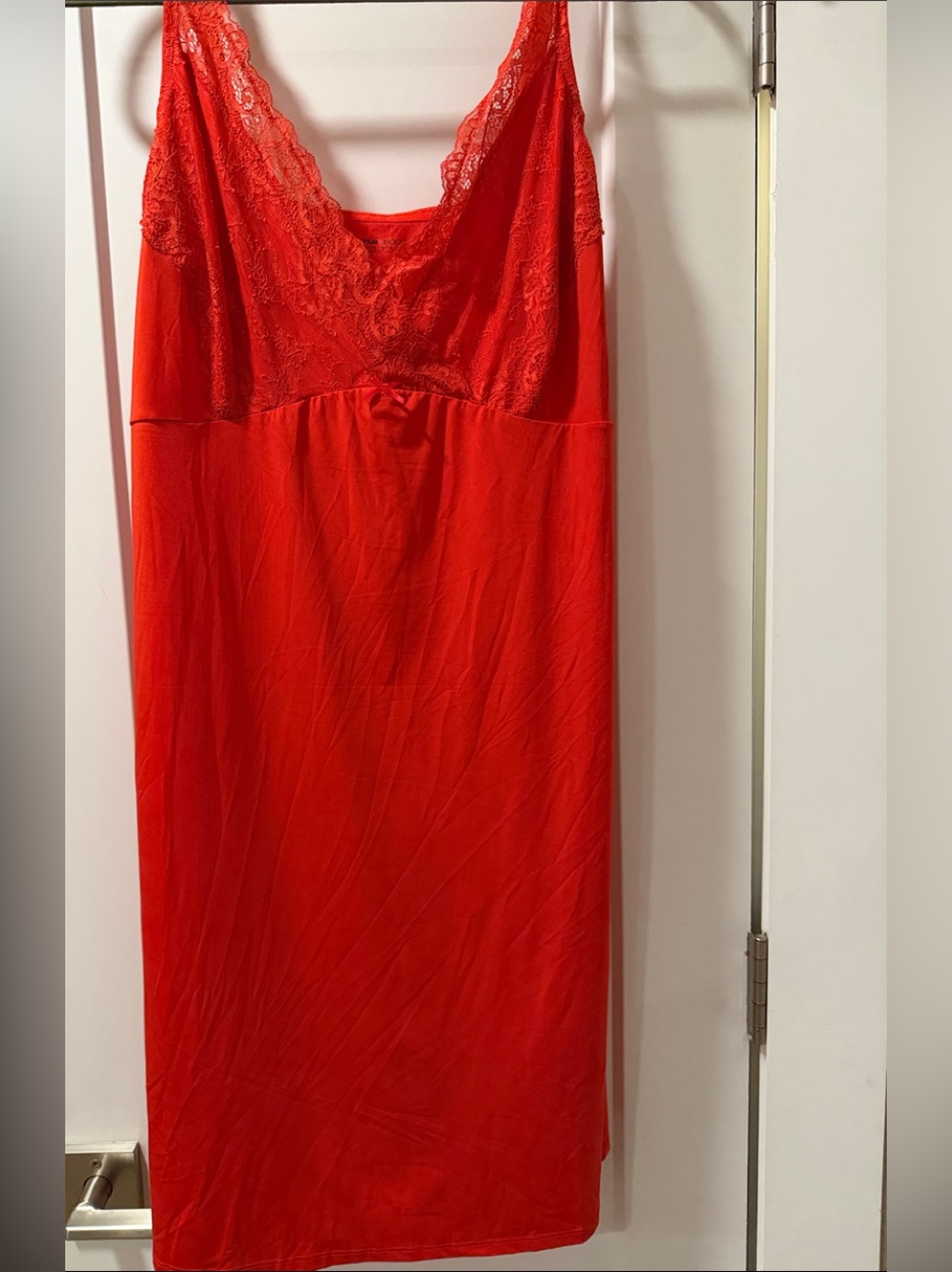 Lane Bryant Red Lace-Trim Chemise